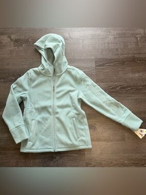 Calvin Klein women Mint Hooded Fleece Zip Jacket